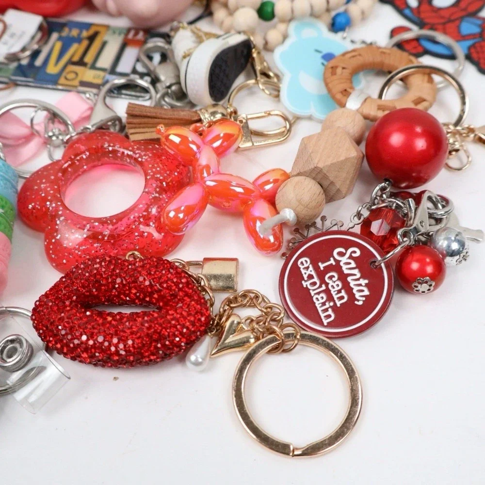 Mixed Lot Tween Teen Key Chains Backpack Tags Purse Novelty Charms 25+